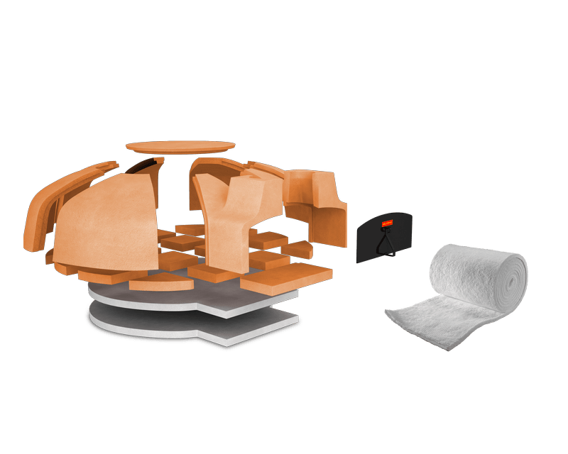 Belforno 56 Inch Pizza Oven exploded view of all parts